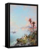 A View of Monaco (Oil on Canvas)-Franz Richard Unterberger-Framed Stretched Canvas