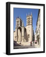 A View of Montpellier Cathedral, Montpellier, Languedoc-Roussillon, France, Europe-David Clapp-Framed Photographic Print