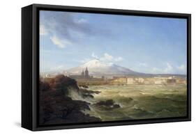 A View of Mount Etna from the Sea, 1833-Thomas Fearnley-Framed Stretched Canvas