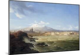 A View of Mount Etna from the Sea, 1833-Thomas Fearnley-Mounted Giclee Print