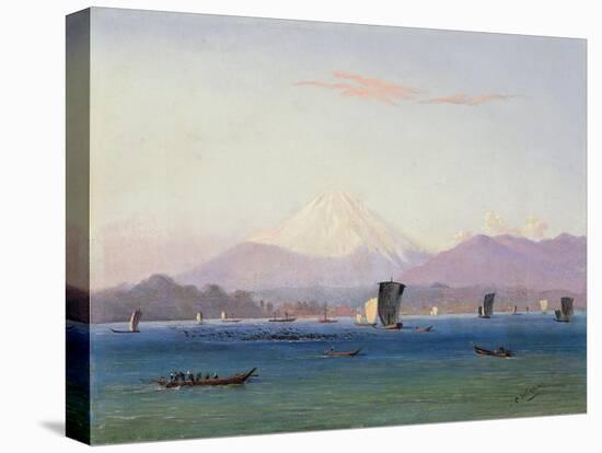 A View of Mount Fuji-Charles Wirgman-Stretched Canvas