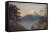 A View of Mount Fusiyama with Figures in the Foreground-Charles Wirgman-Framed Stretched Canvas