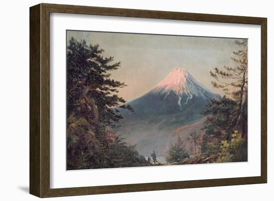 A View of Mount Fusiyama with Figures in the Foreground-Charles Wirgman-Framed Giclee Print