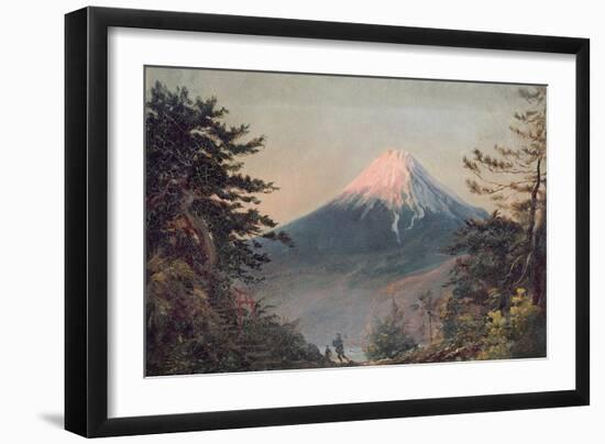 A View of Mount Fusiyama with Figures in the Foreground-Charles Wirgman-Framed Giclee Print