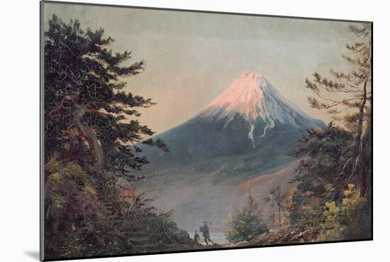 A View of Mount Fusiyama with Figures in the Foreground-Charles Wirgman-Mounted Giclee Print
