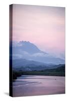 A View of Mount Kinabalu over Menkabong River-James Morgan-Stretched Canvas