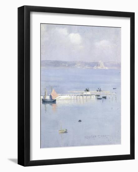 A View of Mount's Bay with the North Pier, C.1892-Norman Garstin-Framed Giclee Print