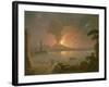 A View of Mount Vesuvius Erupting-Abraham Pether-Framed Giclee Print