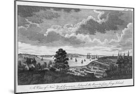 A View of New York, Governors Island, the River from Long Island-A. Hamilton, Jr.-Mounted Giclee Print