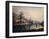 A View of Newcastle from the River Tyne-English School-Framed Giclee Print