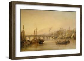 A View of Newcastle from the River Tyne-Thomas Miles Richardson-Framed Giclee Print