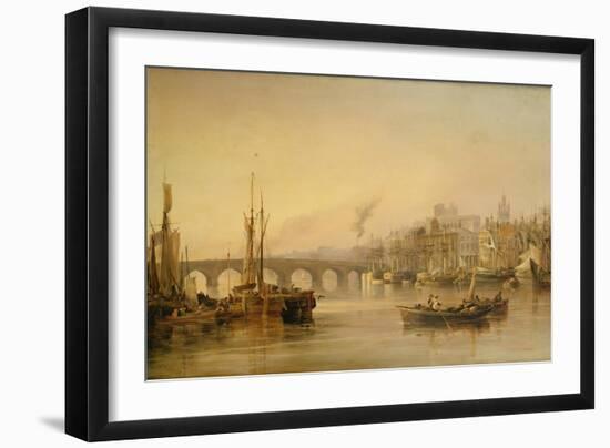 A View of Newcastle from the River Tyne-Thomas Miles Richardson-Framed Giclee Print