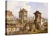 A View of Nurnberg, 1856 (Watercolour Heightened with White on Paper)-Angelo Quaglio-Stretched Canvas