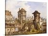 A View of Nurnberg, 1856 (Watercolour Heightened with White on Paper)-Angelo Quaglio-Stretched Canvas