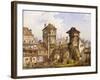 A View of Nurnberg, 1856 (Watercolour Heightened with White on Paper)-Angelo Quaglio-Framed Giclee Print