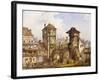 A View of Nurnberg, 1856 (Watercolour Heightened with White on Paper)-Angelo Quaglio-Framed Giclee Print