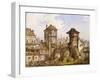 A View of Nurnberg, 1856 (Watercolour Heightened with White on Paper)-Angelo Quaglio-Framed Giclee Print
