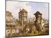 A View of Nurnberg, 1856 (Watercolour Heightened with White on Paper)-Angelo Quaglio-Mounted Giclee Print