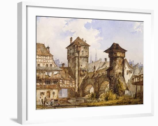 A View of Nurnberg-Angelo Quaglio-Framed Giclee Print