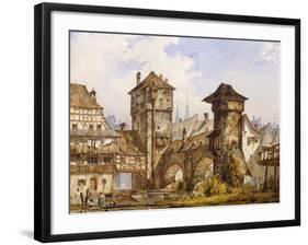 A View of Nurnberg-Angelo Quaglio-Framed Giclee Print