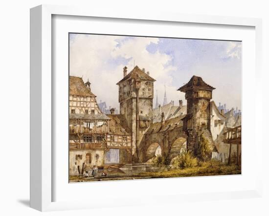 A View of Nurnberg-Angelo Quaglio-Framed Giclee Print