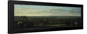 A View of Old Newmarket with Figures and Horses on the Heath-John Wootton-Framed Giclee Print