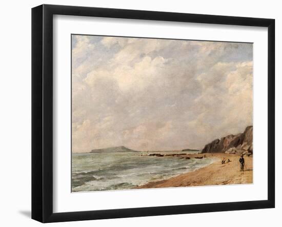 A View of Osmington Bay, Dorset, Looking Towards Portland Island-John Constable-Framed Giclee Print