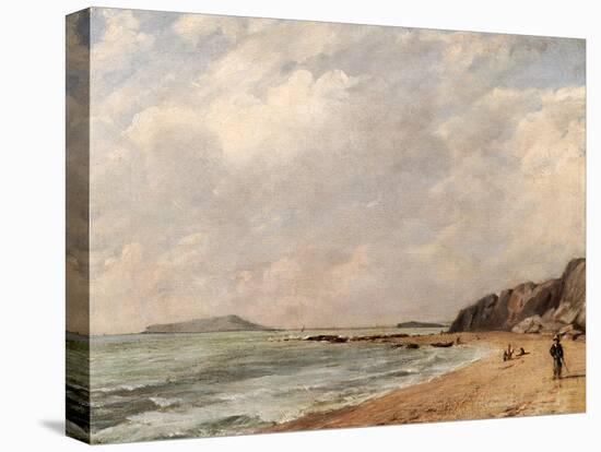 A View of Osmington Bay, Dorset, Looking Towards Portland Island-John Constable-Stretched Canvas