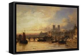 A View of Paris, France-James Webb-Framed Stretched Canvas