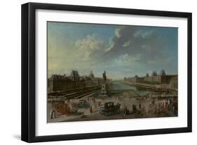 A View of Paris from the Pont Neuf, 1763-Nicolas Jean Baptiste Raguenet-Framed Giclee Print