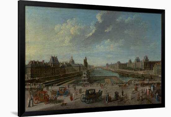 A View of Paris from the Pont Neuf, 1763-Nicolas Jean Baptiste Raguenet-Framed Giclee Print
