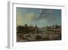 A View of Paris from the Pont Neuf, 1763-Nicolas Jean Baptiste Raguenet-Framed Premium Giclee Print