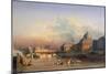 A View of Paris from the Seine-Louis Nicolas Matout-Mounted Giclee Print