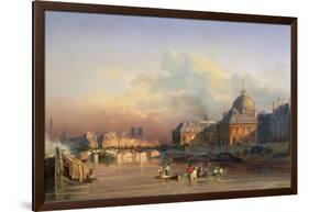 A View of Paris from the Seine-Louis Nicolas Matout-Framed Giclee Print