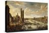 A View of Paris looking toward the Louvre and the Tour de Nesle. 1671-77-Peeter Bout-Stretched Canvas