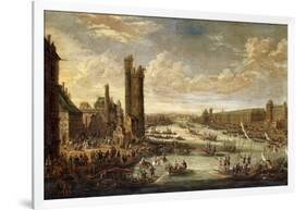 A View of Paris looking toward the Louvre and the Tour de Nesle. 1671-77-Peeter Bout-Framed Giclee Print