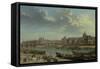 A View of Paris with the Ile de la Cité, 1763-Nicolas Jean Baptiste Raguenet-Framed Stretched Canvas