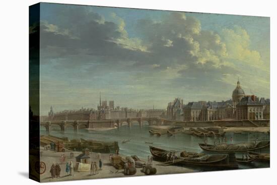 A View of Paris with the Ile de la Cité, 1763-Nicolas Jean Baptiste Raguenet-Stretched Canvas