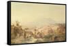 A View of Pompeii by Franz Richard Unterberger-Franz Richard Unterberger-Framed Stretched Canvas