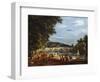 A View of Richmond Bridge with Boats on the River and Figures Promenading-J. M. W. Turner-Framed Giclee Print