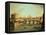 A View of Rome with the Bridge and Castel St. Angelo by the Tiber-Vanvitelli (Gaspar van Wittel)-Framed Stretched Canvas