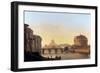 A View of Rome, with the Castel Sant'Angelo-Ippolito Caffi-Framed Giclee Print