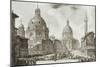 A View of Rome with the Two Churches of Santa Maria Di Loreto and the Church of Our Lady-Giovanni Battista Piranesi-Mounted Giclee Print