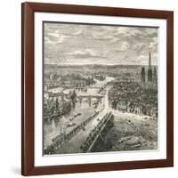 A View of Rouen, Normandy, in the Nineteenth Century, from 'French Pictures' by Rev. Samuel G.…-null-Framed Giclee Print