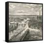 A View of Rouen, Normandy, in the Nineteenth Century, from 'French Pictures' by Rev. Samuel G.…-null-Framed Stretched Canvas