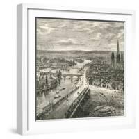 A View of Rouen, Normandy, in the Nineteenth Century, from 'French Pictures' by Rev. Samuel G.…-null-Framed Giclee Print