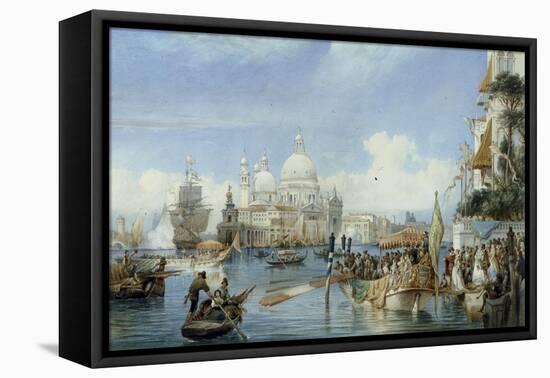 A View of Santa Maria della Salute, Venice-Alexandre Francia-Framed Stretched Canvas