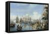 A View of Santa Maria della Salute, Venice-Alexandre Francia-Framed Stretched Canvas