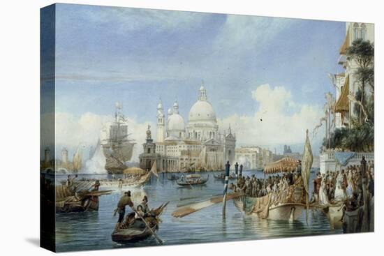 A View of Santa Maria della Salute, Venice-Alexandre Francia-Stretched Canvas