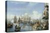 A View of Santa Maria della Salute, Venice-Alexandre Francia-Stretched Canvas